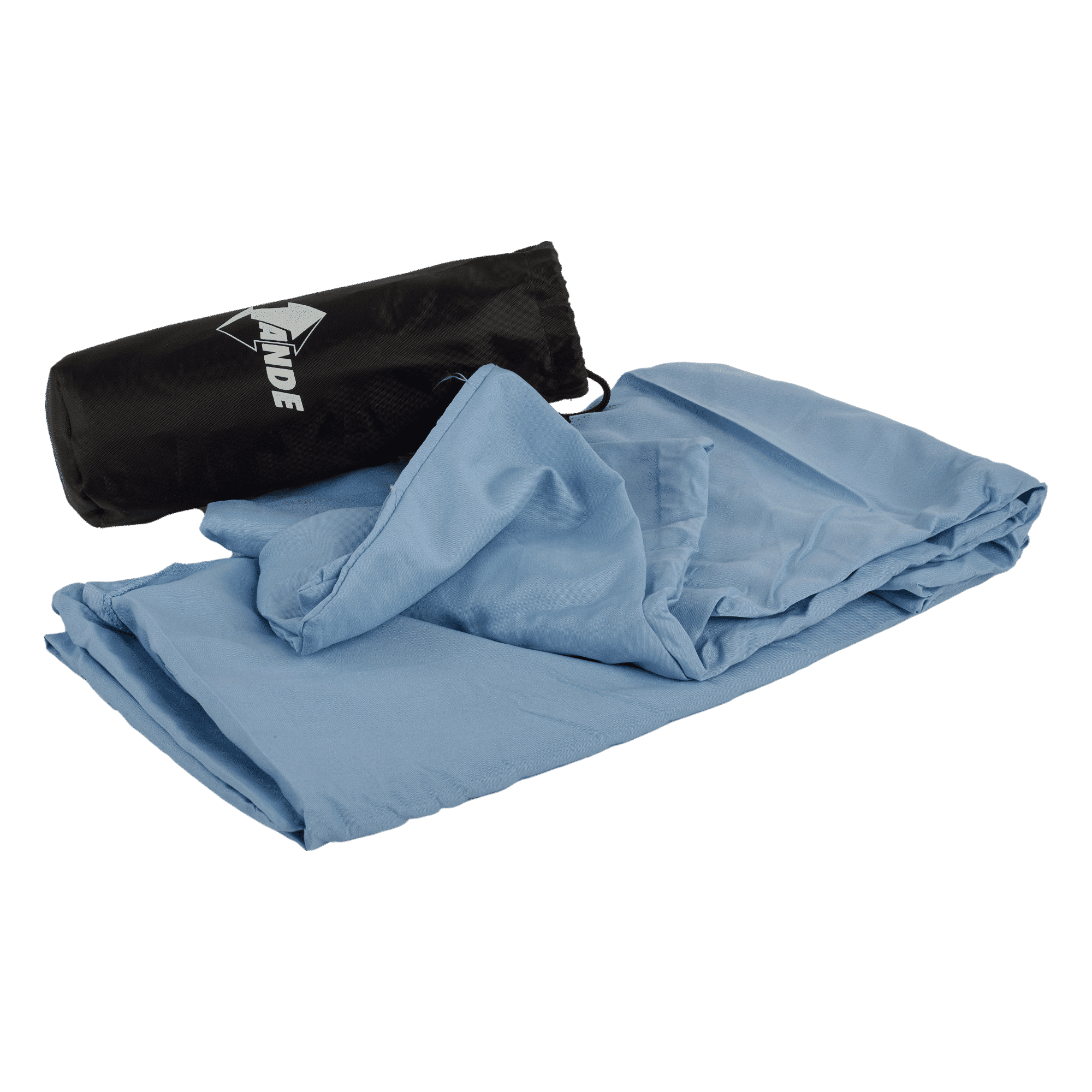 ANDE Sacco A Pelo Rettangolare Unisex Blu – Senza Cappuccio, Ideale Per Temperature Mite (10-20°C), Con Sacca